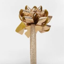 Christmas Top Bow Headband - Gold Tone