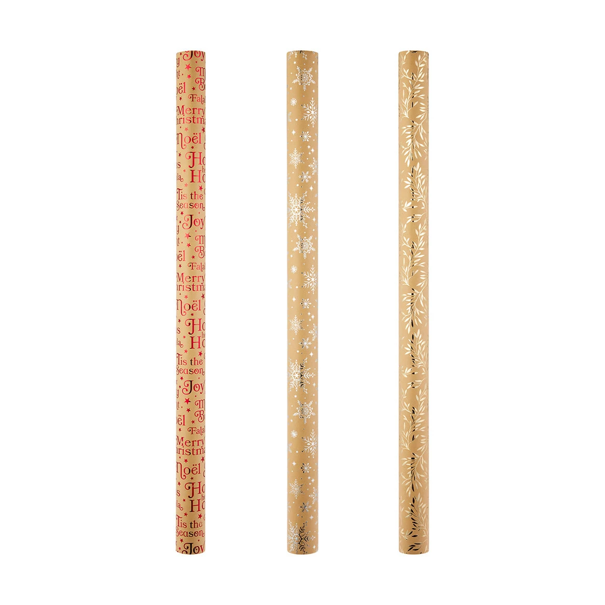 4m Christmas Kraft Roll Wrap - Assorted 2 4m Christmas Kraft Roll Wrap - Assorted - Image 2