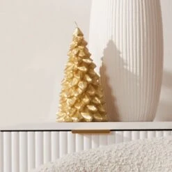 Christmas Tree Pillar Candle