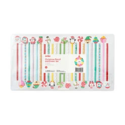 Christmas Pencil And Eraser Set