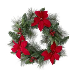 50cm Christmas Poinsettia Wreath -Christmas Gift Shop eda0fa04 ac1a 4c38 adac aa1934d2888e