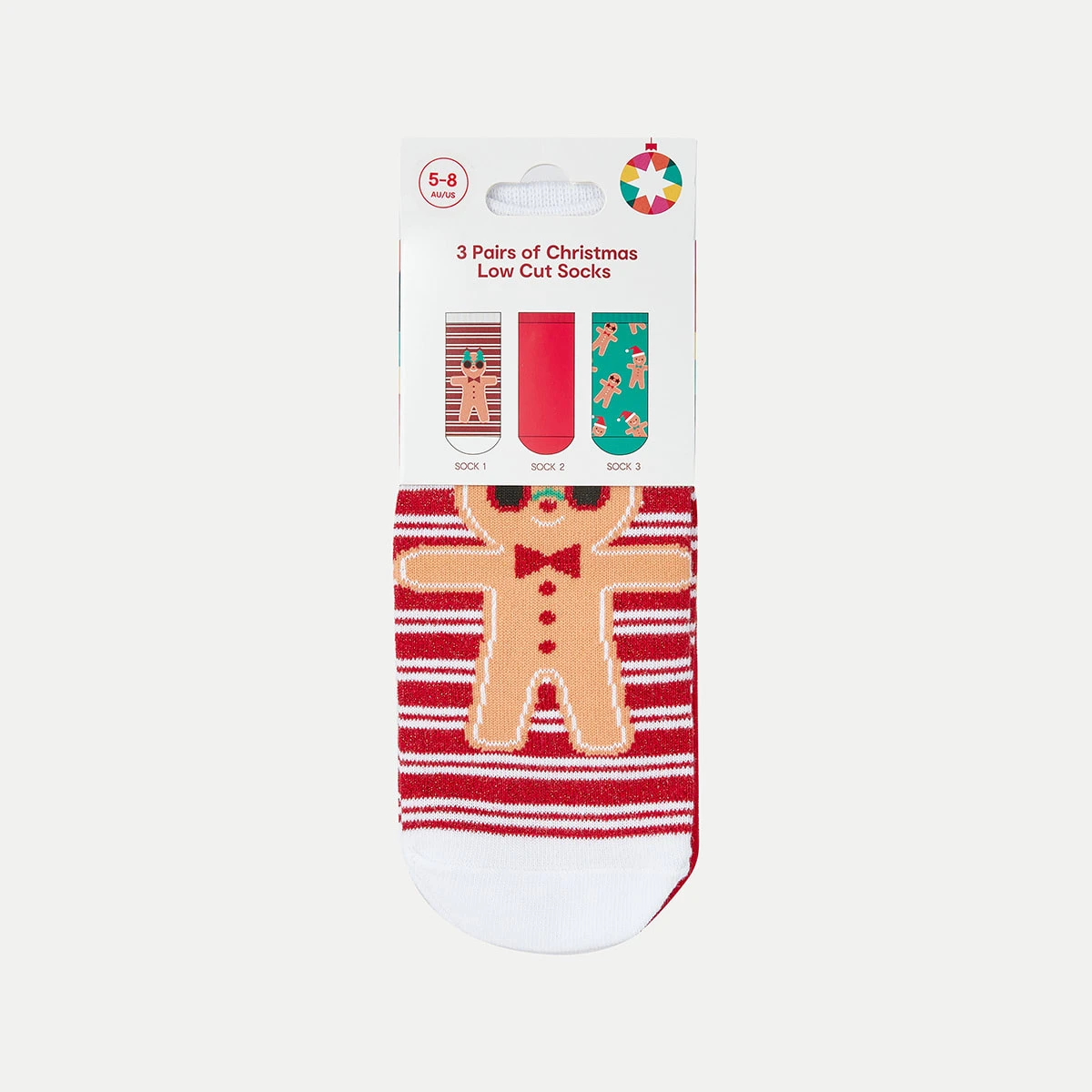 3 Pack Christmas Low Cut Socks 9 3 Pack Christmas Low Cut Socks - Image 9