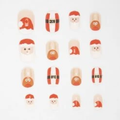 24 Pack Pre-Glued Stick-On Nails - Christmas Santa And Rudolph 8 24 Pack Pre-Glued Stick-On Nails - Christmas Santa And Rudolph -Christmas Gift Shop ef1636fc f316 44d9 8e10 566255a5a4c6