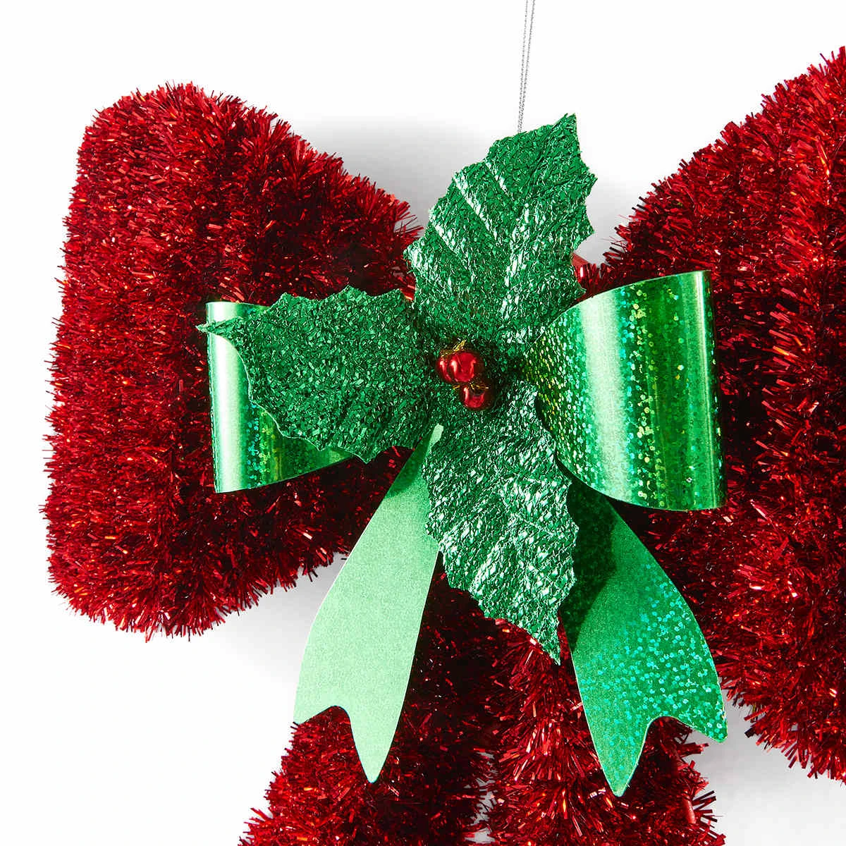 Christmas Hanging Decoration Tinsel Bow 3 Christmas Hanging Decoration Tinsel Bow - Image 3
