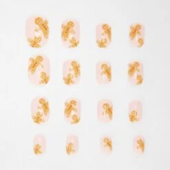 24 Pack Pre-Glued Stick-On Nails - Christmas Gingerbread Men