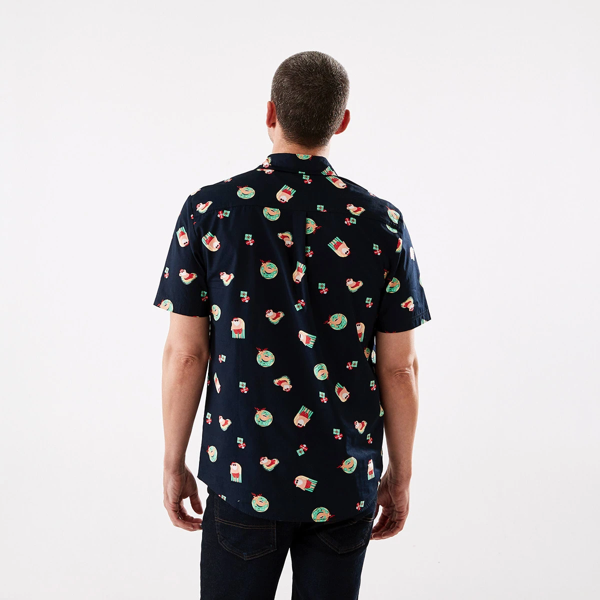 Short Sleeve Christmas Print Shirt 3 Short Sleeve Christmas Print Shirt - Image 3