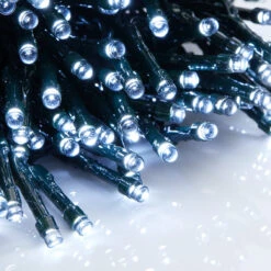 Solar Powered 200 LED Christmas White String Lights -15.9m