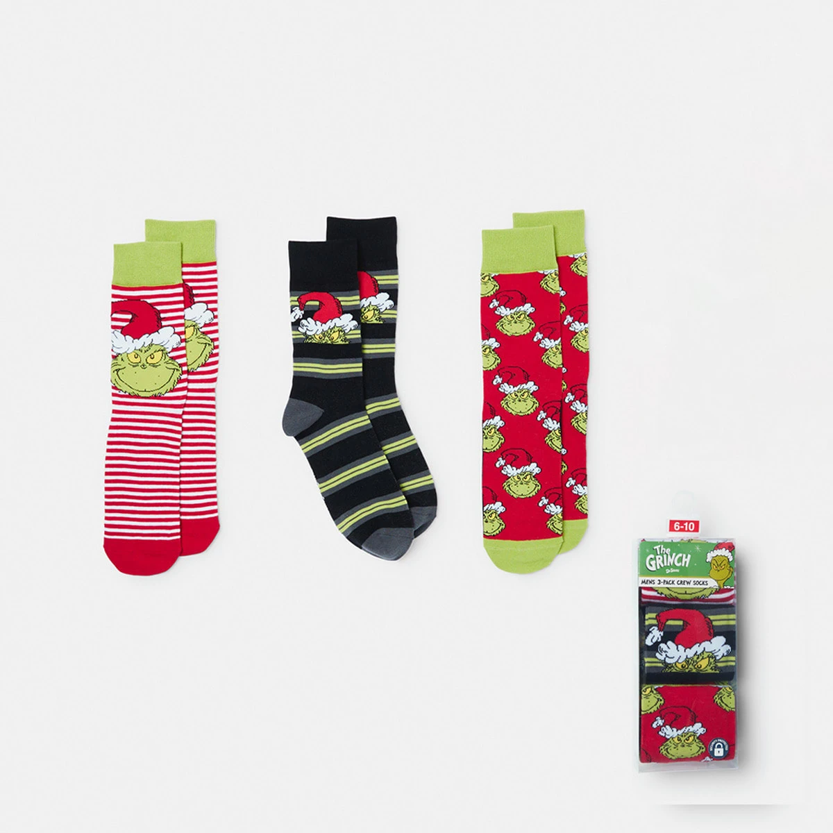3 Pack The Grinch Christmas License Socks 3 3 Pack The Grinch Christmas License Socks - Image 3